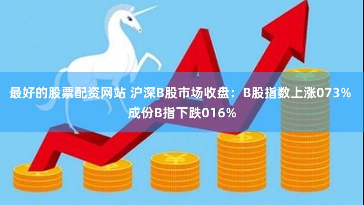 最好的股票配资网站 沪深B股市场收盘：B股指数上涨073% 成份B指下跌016%